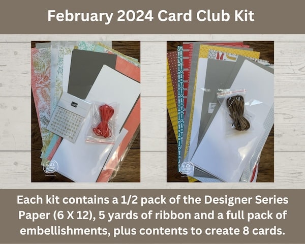 sale-a-bration card club kit with designer series paper fun fold cards