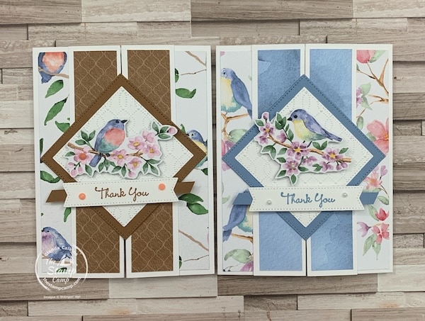 fun fold cards with sale-a-bration designer series paper