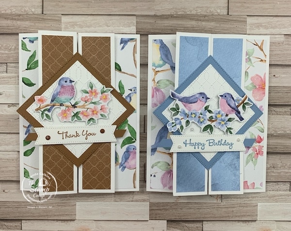 fun fold cards with sale-a-bration paper
