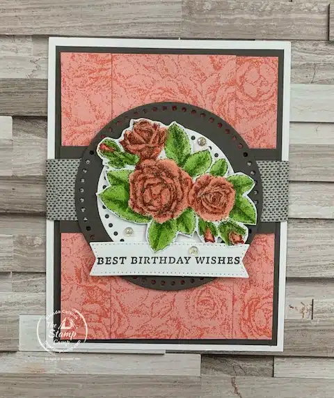 birthday fun fold card with sale-a-bration designer series paper
