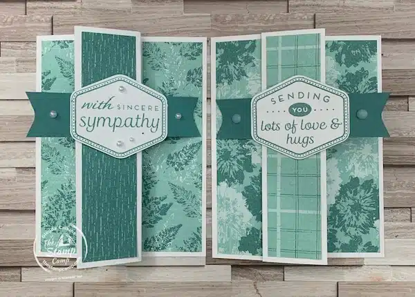 fun fold cards with designer series paper scraps