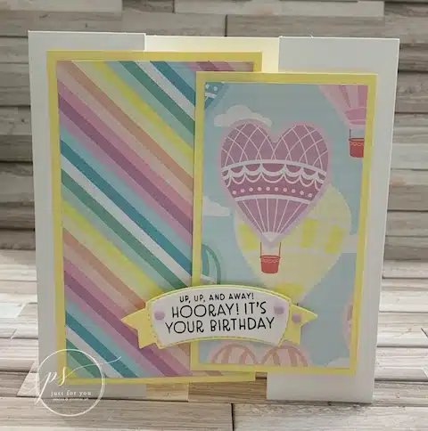 birthday card fun fold card with designer series paper