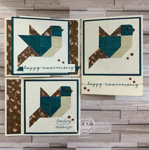 fun fold cards with designer series paper and stamping techniques