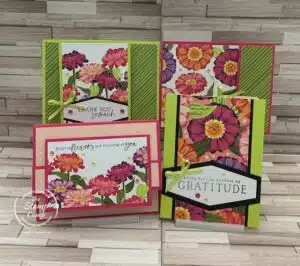 card kit of the month may 2024 flowering zinnias