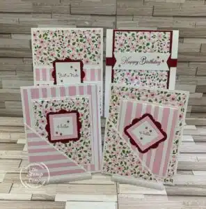 Easy Fun Fold Cards To Make From One Pretty Paper