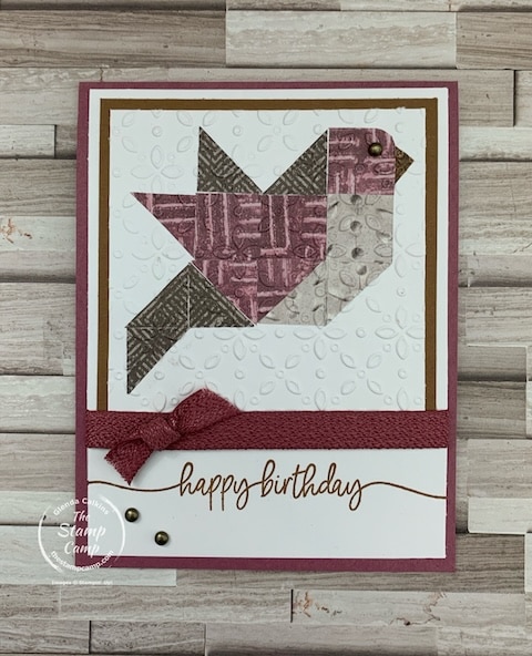 faux quilting with designer series paper