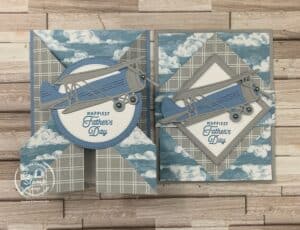 One Designer Series Paper Two Fun Fold Cards For Dad