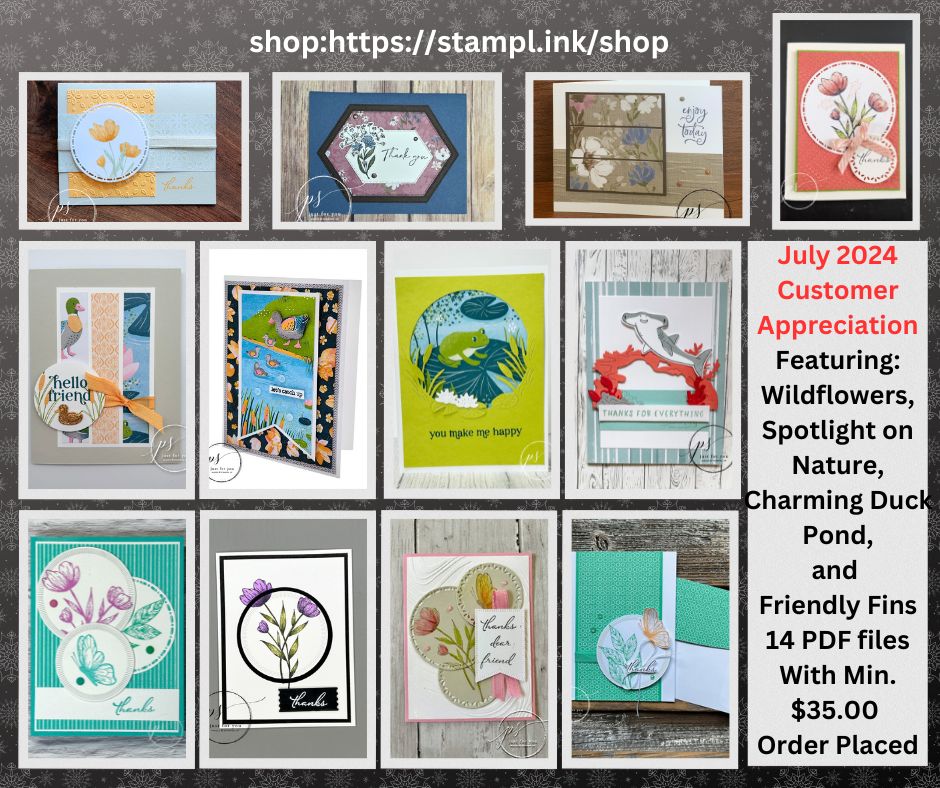 customer appreciation handmade cards stamping specials