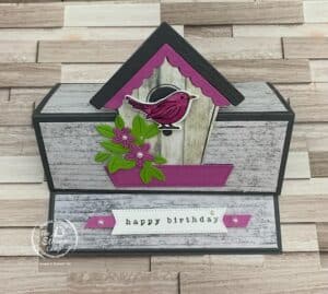 A Fun Fold Birthday Card With Country Birdhouse Bundle