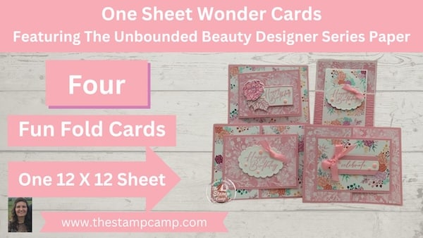one sheet wonder cards fun fold birthday cards