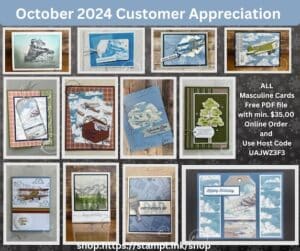 October Customer Appreciation Masculine cards