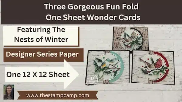 Three fun fold one sheet wonder cards