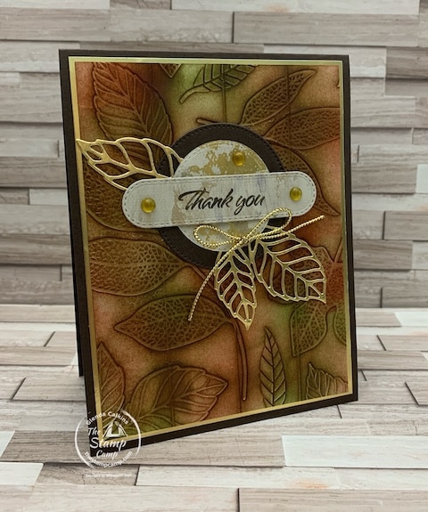 fall themed cards embossing folder techniques