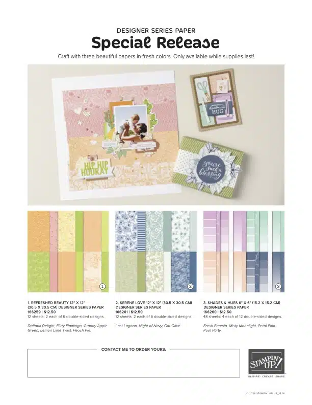 Designer Series Papers Special Release

