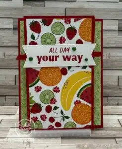 Creative Fun Fold Card With Fruit Salad Designer Series Paper