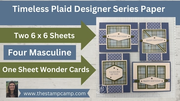 simple masculine cards one sheet wonder technique with the stamp camp