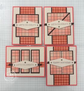 Timeless Plaid Simple One Sheet Wonder Templates For Four Cards