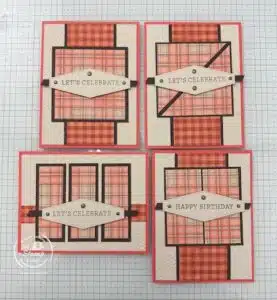 Timeless Plaid Simple One Sheet Wonder Templates For Four Cards