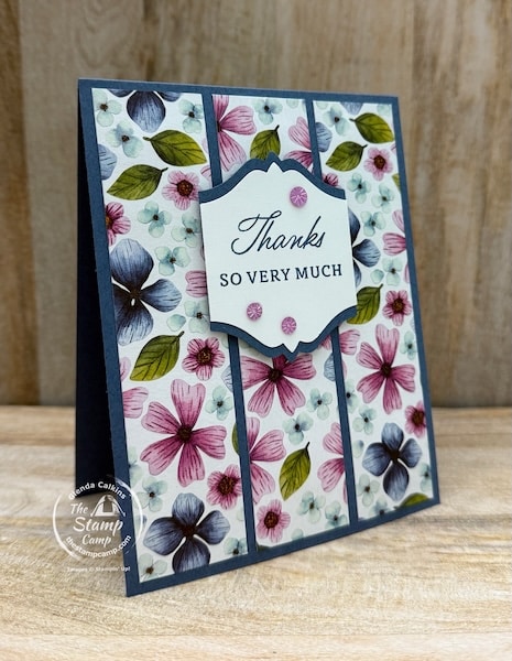floral impressions designer series paper thank you card