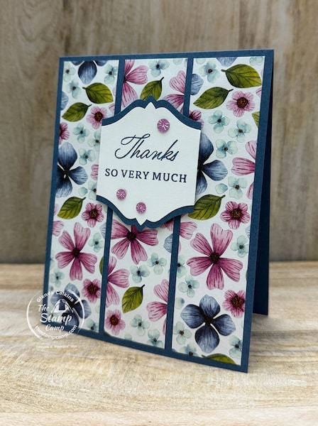floral impressions designer series paper thank you card
