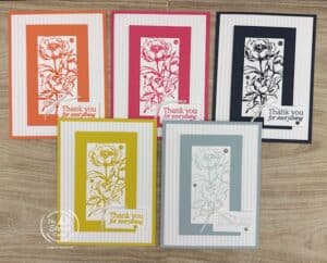 clean and simple handmade cards with new in colors