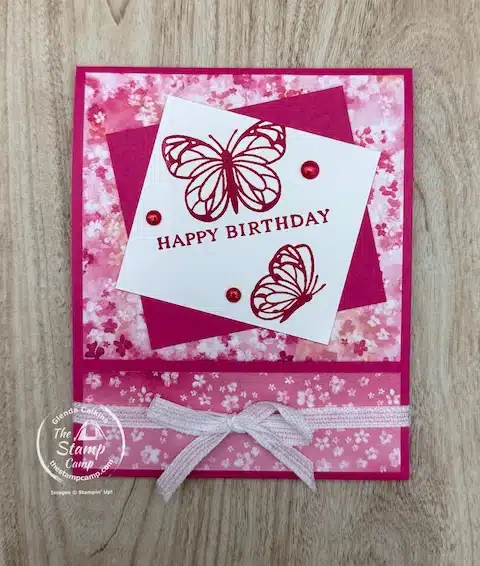 One sheet wonder birthday cards with beautiful butterflies