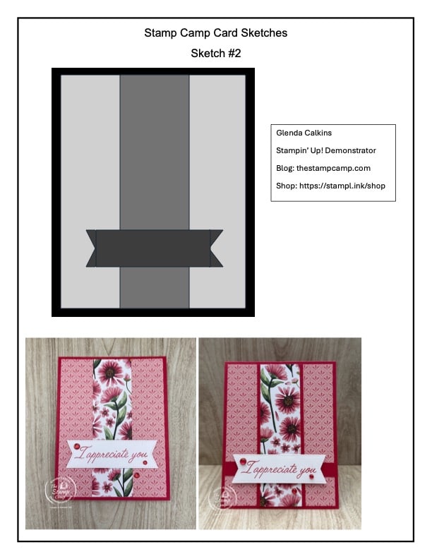 simple stamping designs with card sketches