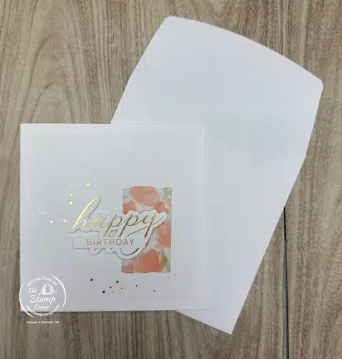 simply stamping cards with birthday greeting