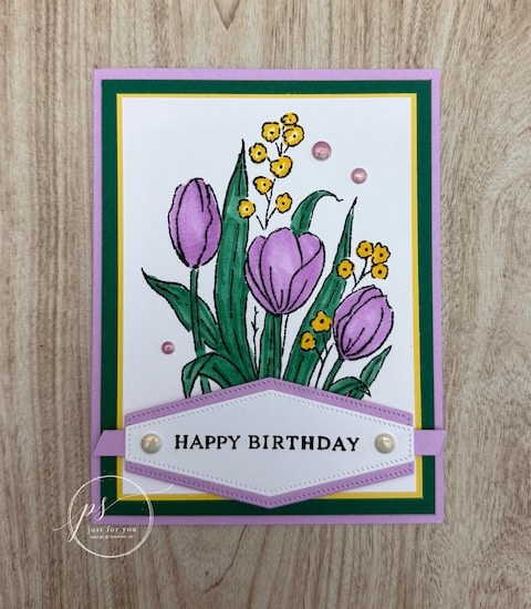 Mixed Media Florals Card Club Kit bonus card