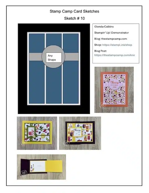 card sketches from the stamp camp
