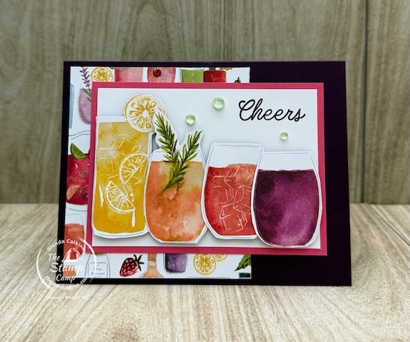 clean and simple card sketch layout from the stamp camp