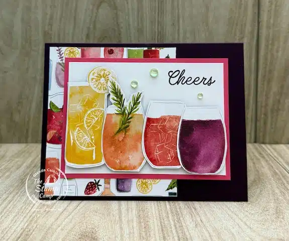 clean and simple card sketch layout from the stamp camp