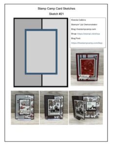 Printable Card Sketches for Crafting Featuring Autumn Toile