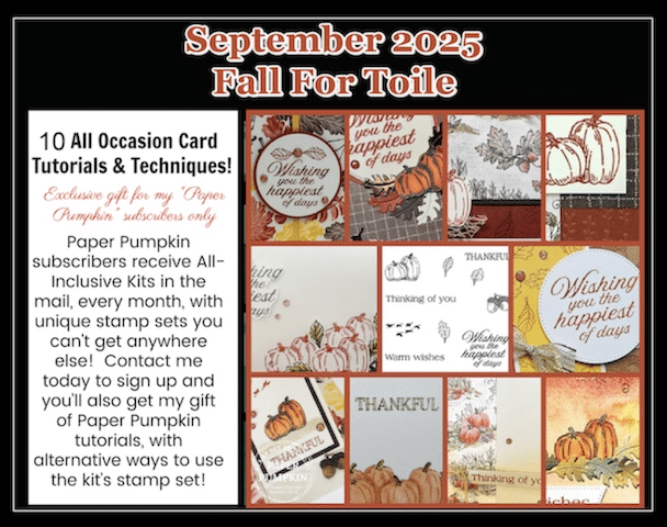 Fall for Toile Paper Pumpkin Easy to Follow Card Kits