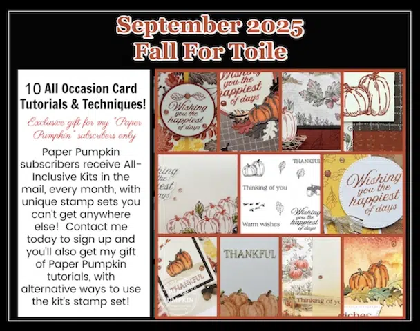 Fall for Toile Paper Pumpkin Easy to Follow Card Kits