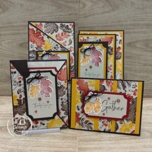 Step-by-Step One Sheet Wonder Fall Fun Fold Cards From The Stamp Camp