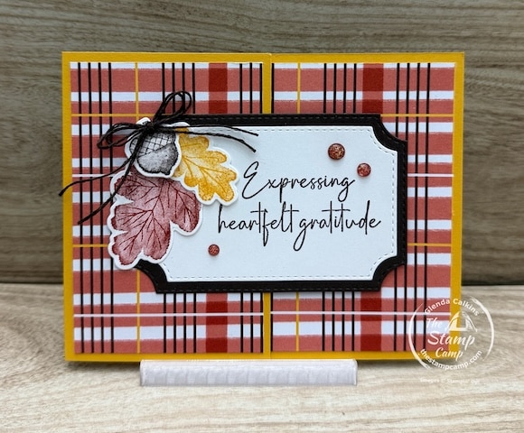 one sheet wonder card techniques with fall themed designer series paper