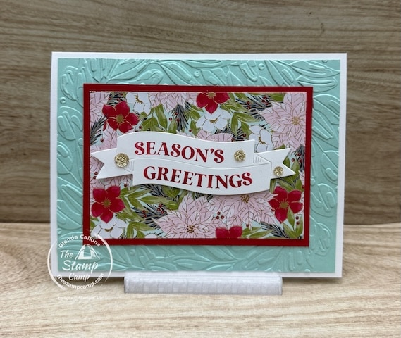 step-by-step one sheet cards with an embossing folder