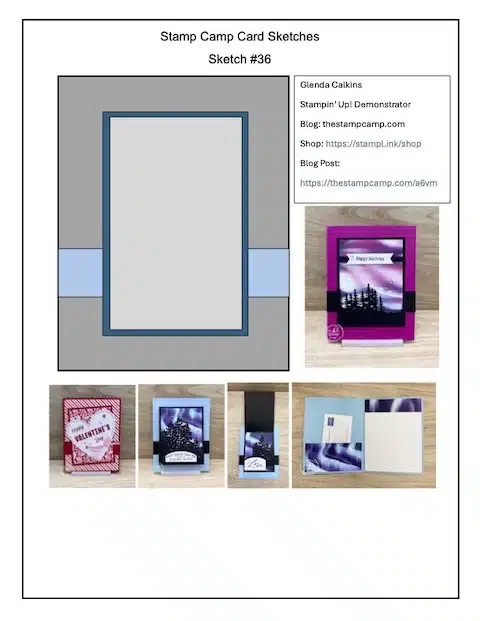 card sketches from the stamp camp