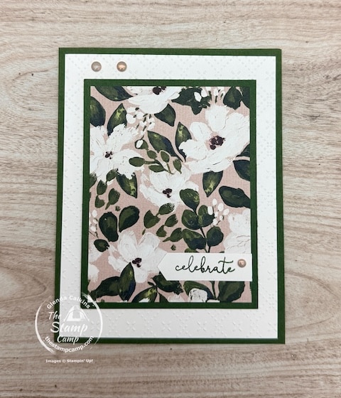 One Sheet Wonder card with Brushed with Beauty paper