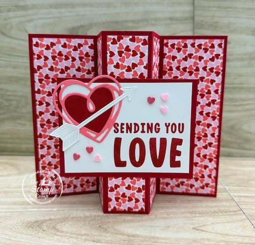 festive one sheet wonder card for valentine's day