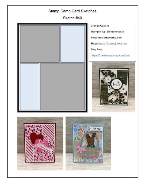 card sketches from the stamp camp