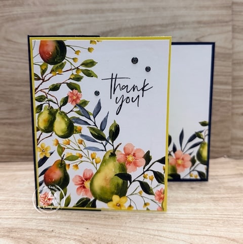 fun fold card one sheet wonder painterly pears