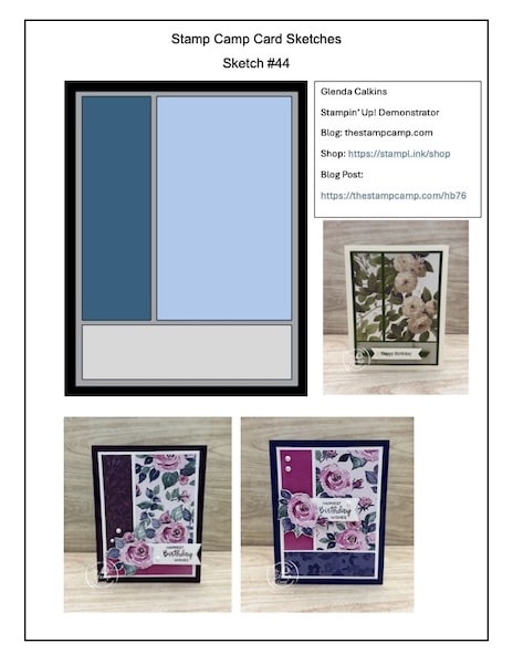 beginner-friendly card sketch ideas from the stamp camp