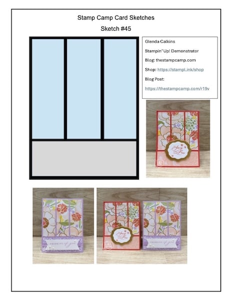 Card Sketches for beginners from the stamp camp