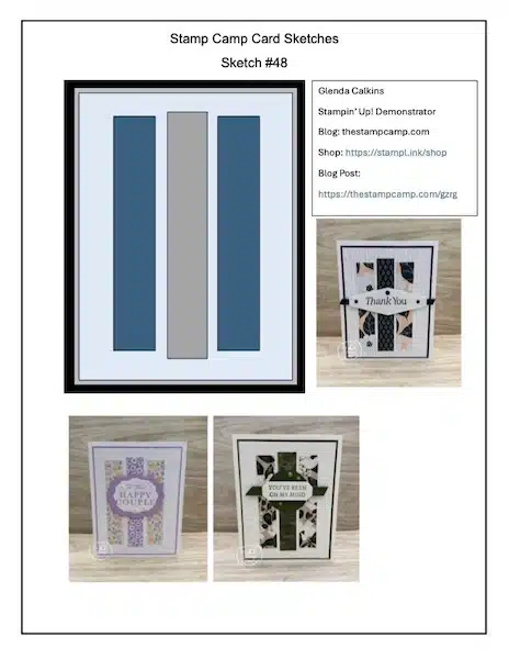 simple card sketches for beginners from the stamp camp