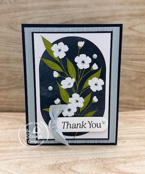 Lovely Blossoms One Sheet Wonder Card from the Stamp Camp