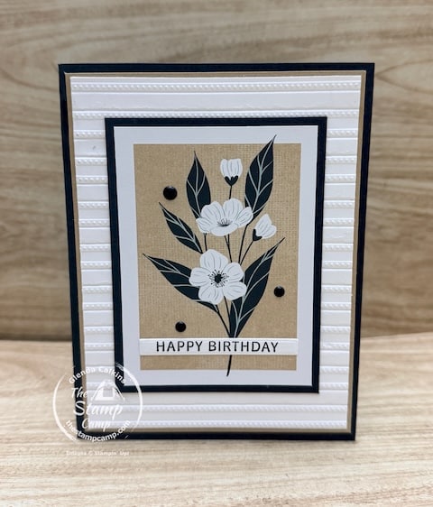 Lovely Blossoms One Sheet Wonder Card from the Stamp Camp