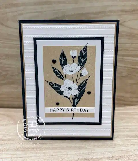 Lovely Blossoms One Sheet Wonder Card from the Stamp Camp