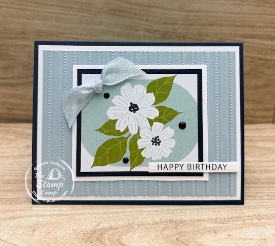 Lovely Blossoms One Sheet Wonder Card from the Stamp Camp